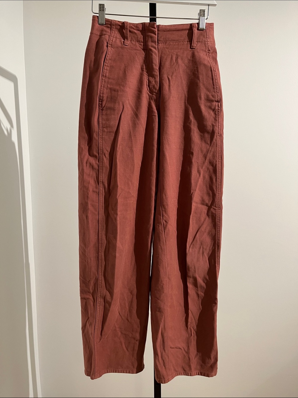 Wilfred Free Rust-Colored Wide Leg Pants